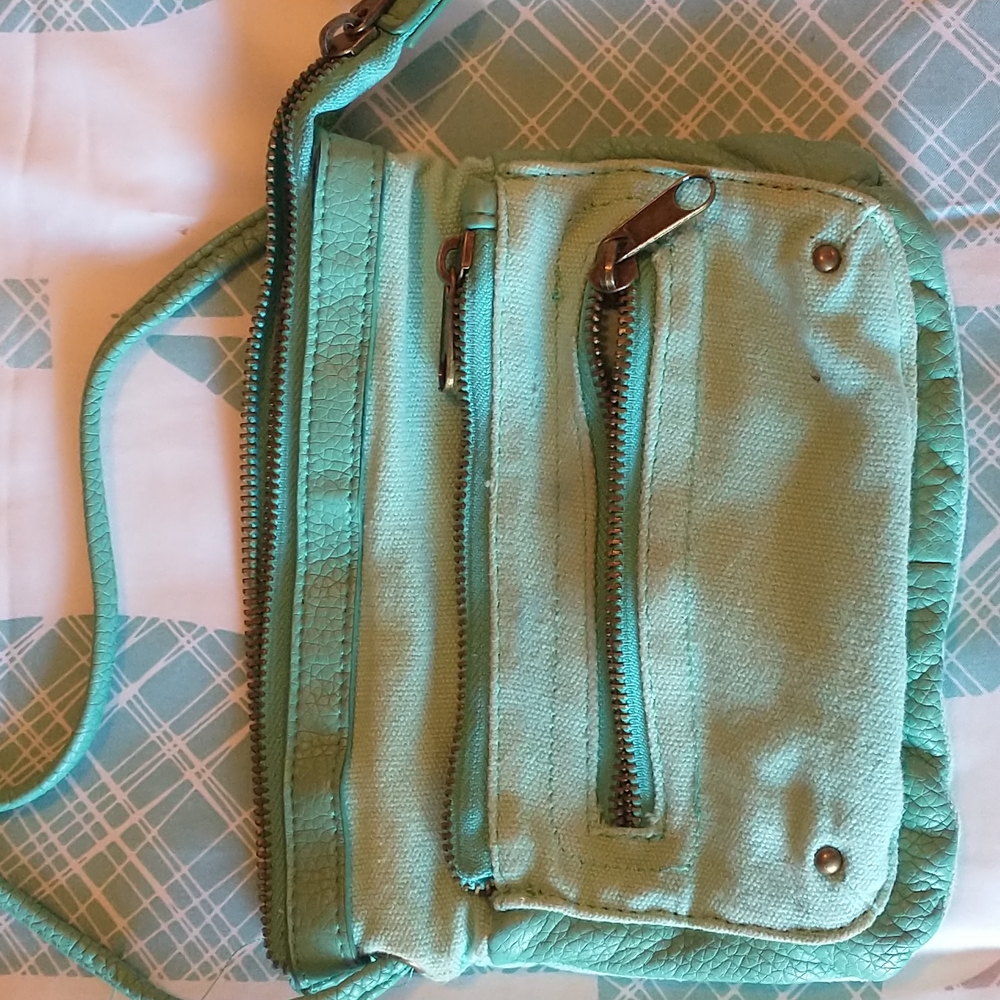 Teal mini crossbody purse - Picture 2 of 2